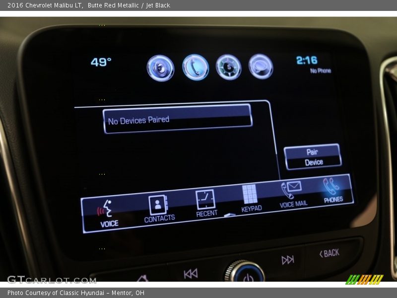 Butte Red Metallic / Jet Black 2016 Chevrolet Malibu LT