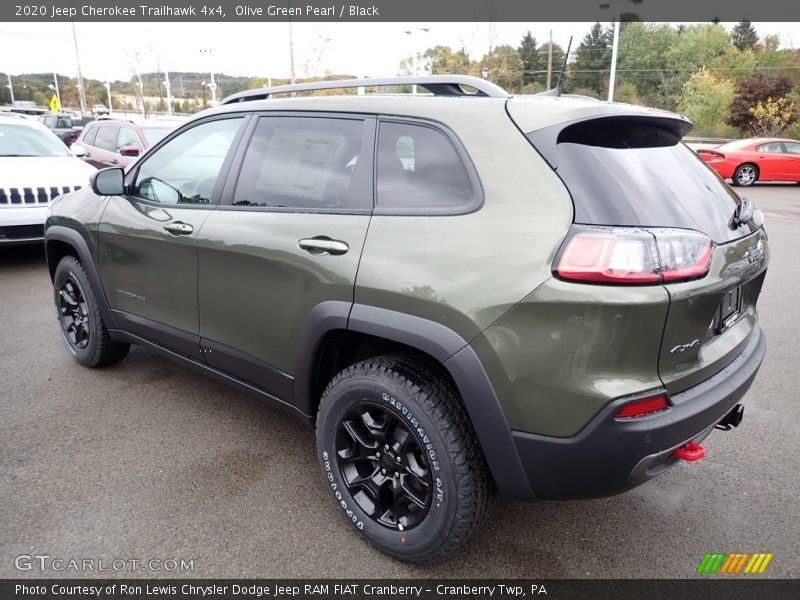 Olive Green Pearl / Black 2020 Jeep Cherokee Trailhawk 4x4