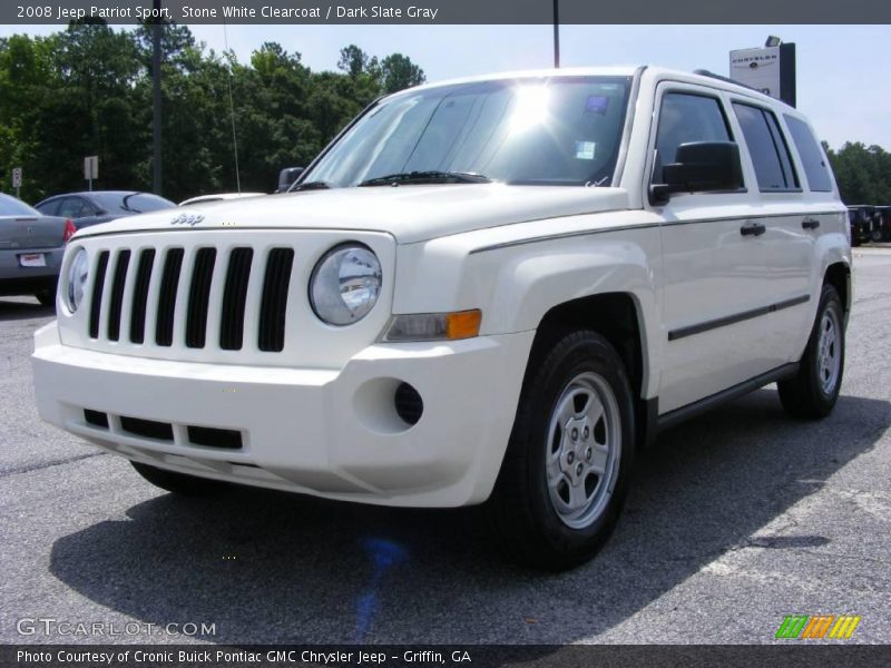 Stone White Clearcoat / Dark Slate Gray 2008 Jeep Patriot Sport