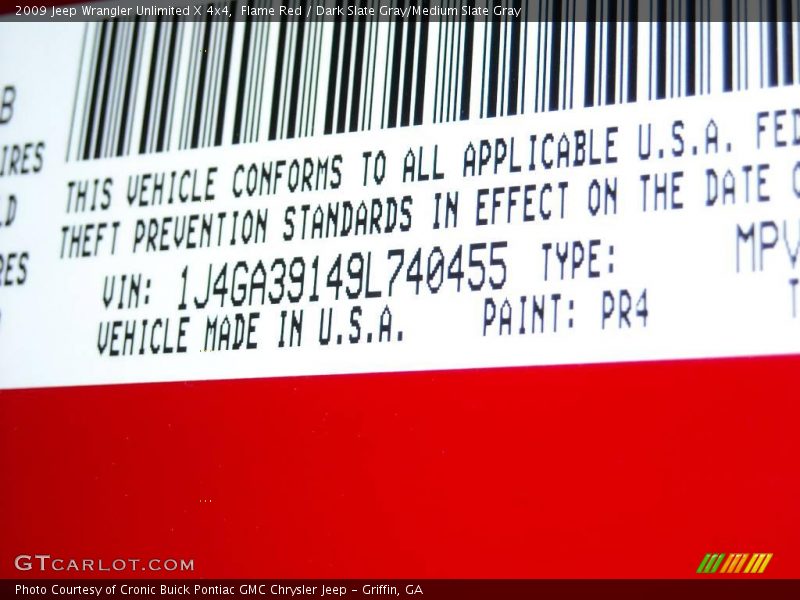 Flame Red / Dark Slate Gray/Medium Slate Gray 2009 Jeep Wrangler Unlimited X 4x4