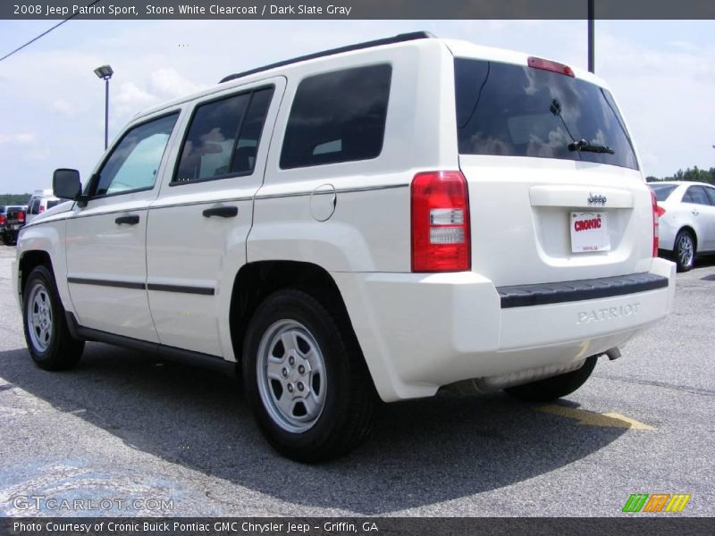 Stone White Clearcoat / Dark Slate Gray 2008 Jeep Patriot Sport