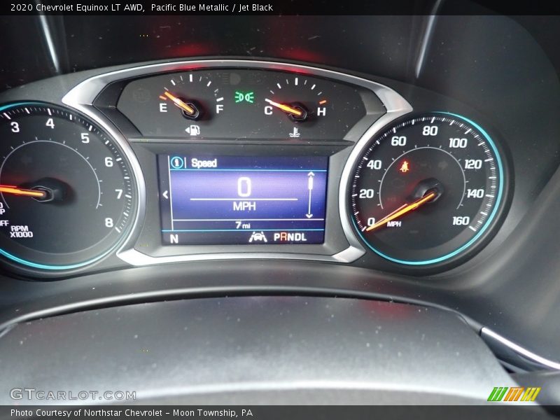 Pacific Blue Metallic / Jet Black 2020 Chevrolet Equinox LT AWD