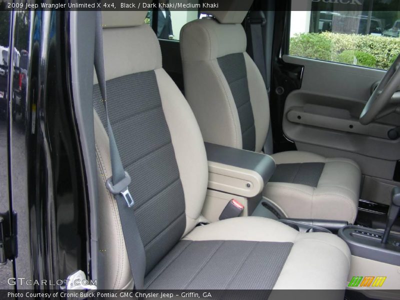 Black / Dark Khaki/Medium Khaki 2009 Jeep Wrangler Unlimited X 4x4