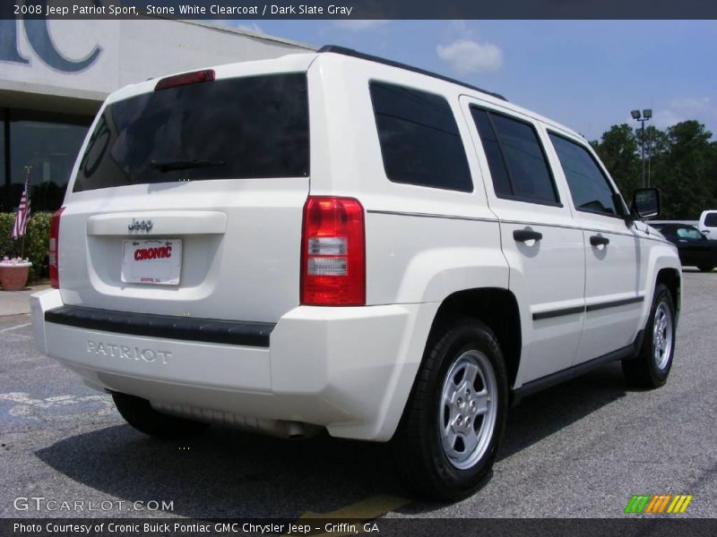 Stone White Clearcoat / Dark Slate Gray 2008 Jeep Patriot Sport