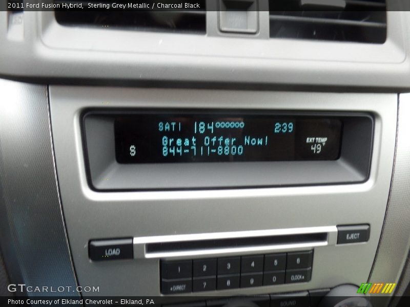 Sterling Grey Metallic / Charcoal Black 2011 Ford Fusion Hybrid