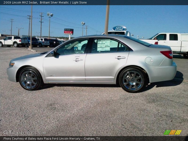 Brilliant Silver Metallic / Light Stone 2009 Lincoln MKZ Sedan