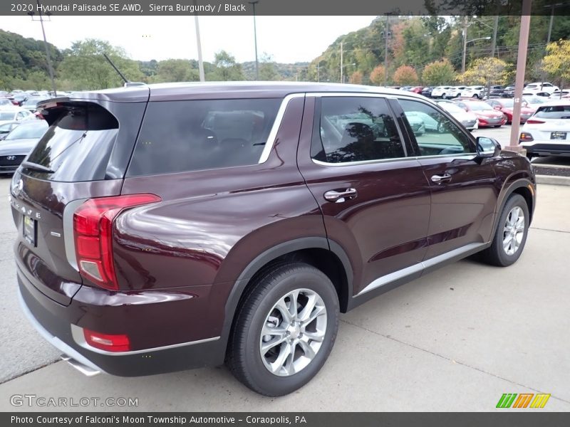 Sierra Burgundy / Black 2020 Hyundai Palisade SE AWD