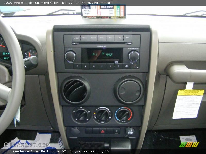 Black / Dark Khaki/Medium Khaki 2009 Jeep Wrangler Unlimited X 4x4