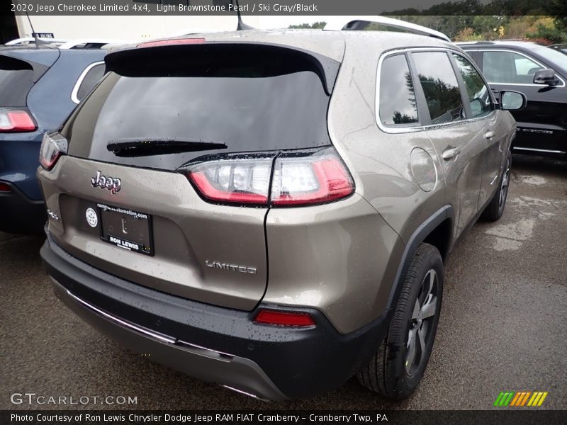 Light Brownstone Pearl / Ski Gray/Black 2020 Jeep Cherokee Limited 4x4