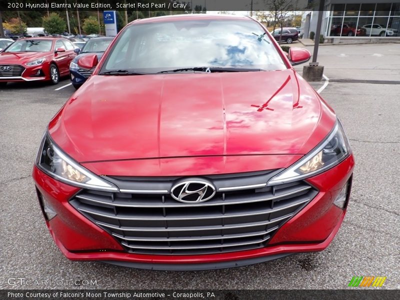 Scarlet Red Pearl / Gray 2020 Hyundai Elantra Value Edition