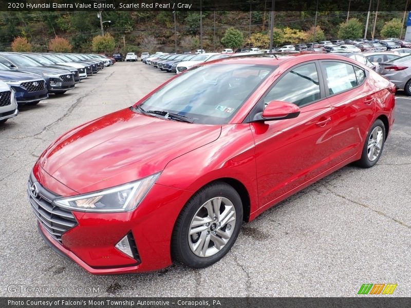 Scarlet Red Pearl / Gray 2020 Hyundai Elantra Value Edition