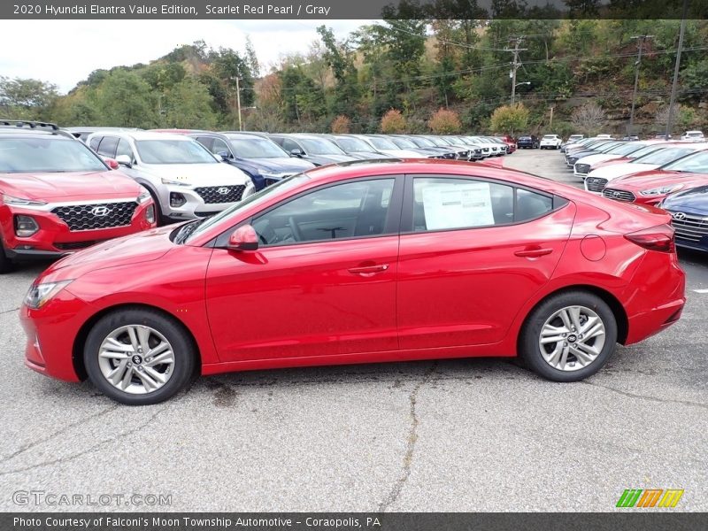 Scarlet Red Pearl / Gray 2020 Hyundai Elantra Value Edition