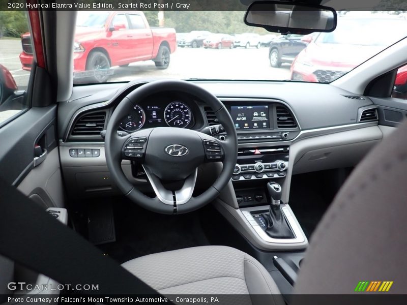 Scarlet Red Pearl / Gray 2020 Hyundai Elantra Value Edition