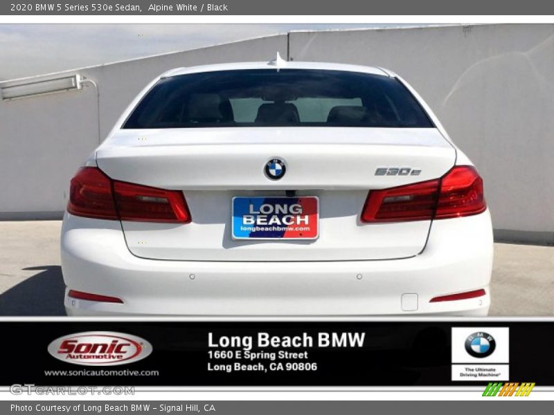 Alpine White / Black 2020 BMW 5 Series 530e Sedan