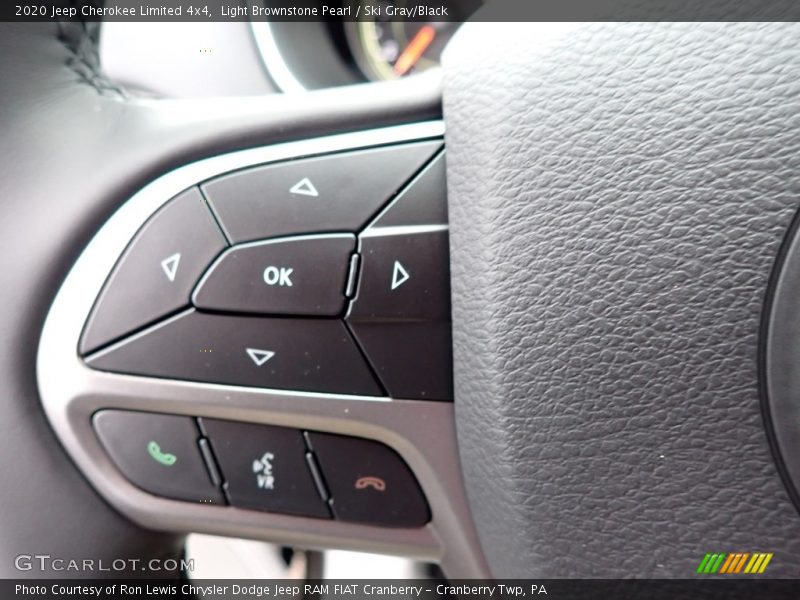 Light Brownstone Pearl / Ski Gray/Black 2020 Jeep Cherokee Limited 4x4