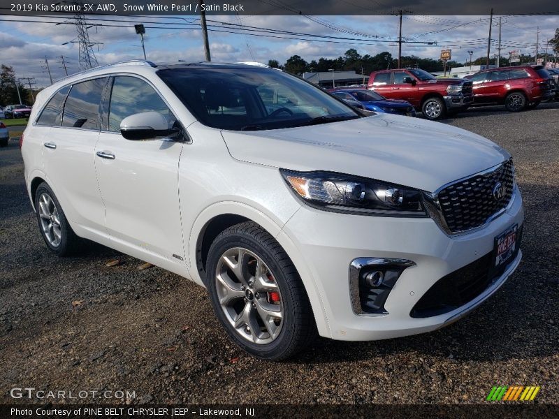 Snow White Pearl / Satin Black 2019 Kia Sorento SX AWD