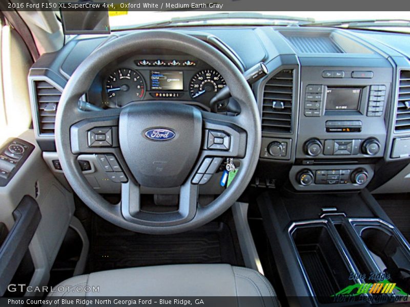 Oxford White / Medium Earth Gray 2016 Ford F150 XL SuperCrew 4x4