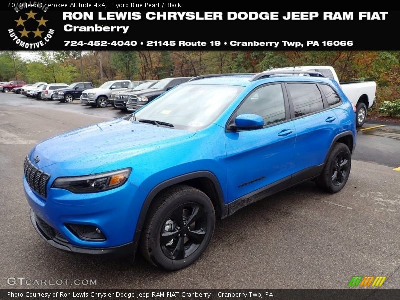 Hydro Blue Pearl / Black 2020 Jeep Cherokee Altitude 4x4