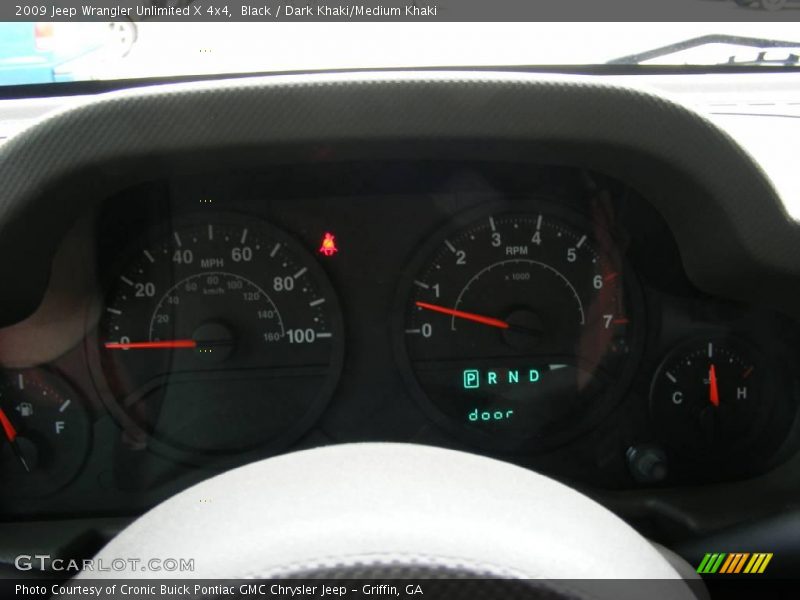 Black / Dark Khaki/Medium Khaki 2009 Jeep Wrangler Unlimited X 4x4