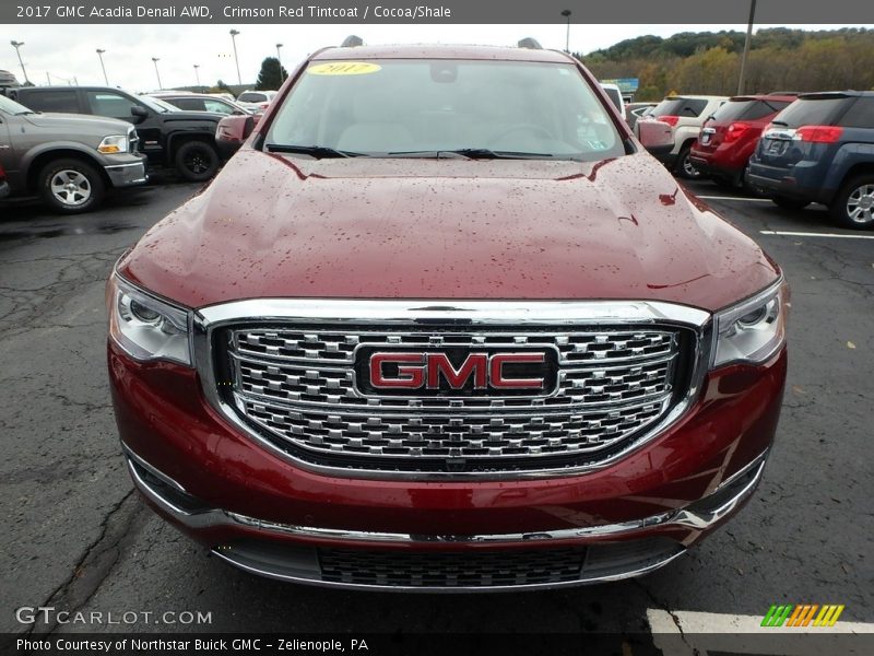 Crimson Red Tintcoat / Cocoa/Shale 2017 GMC Acadia Denali AWD