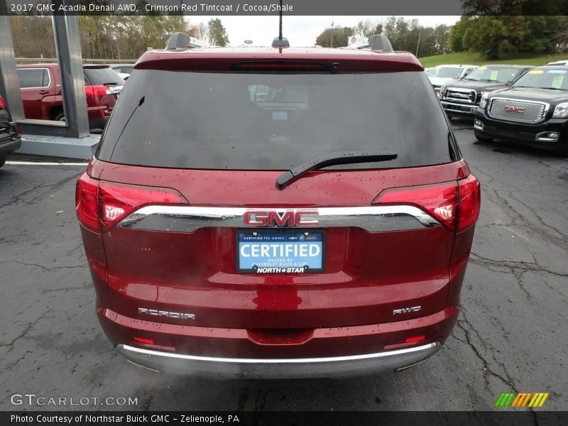 Crimson Red Tintcoat / Cocoa/Shale 2017 GMC Acadia Denali AWD