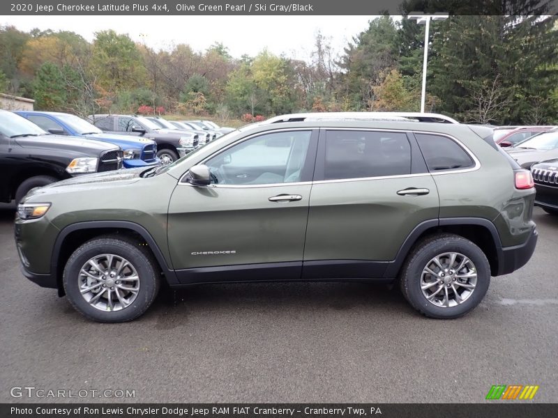 Olive Green Pearl / Ski Gray/Black 2020 Jeep Cherokee Latitude Plus 4x4