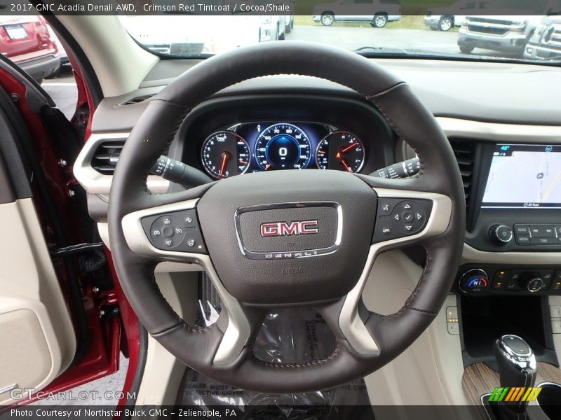 Crimson Red Tintcoat / Cocoa/Shale 2017 GMC Acadia Denali AWD