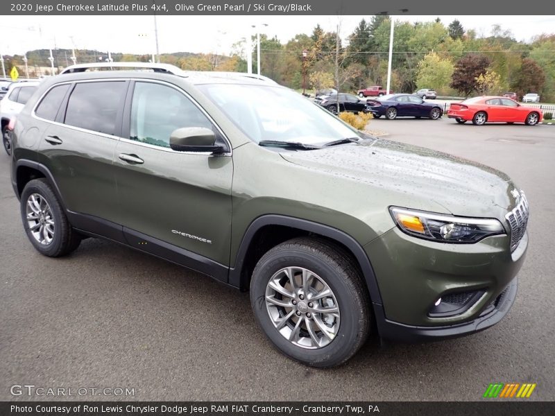 Olive Green Pearl / Ski Gray/Black 2020 Jeep Cherokee Latitude Plus 4x4