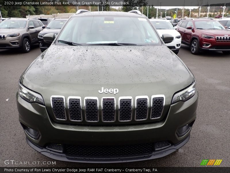 Olive Green Pearl / Ski Gray/Black 2020 Jeep Cherokee Latitude Plus 4x4