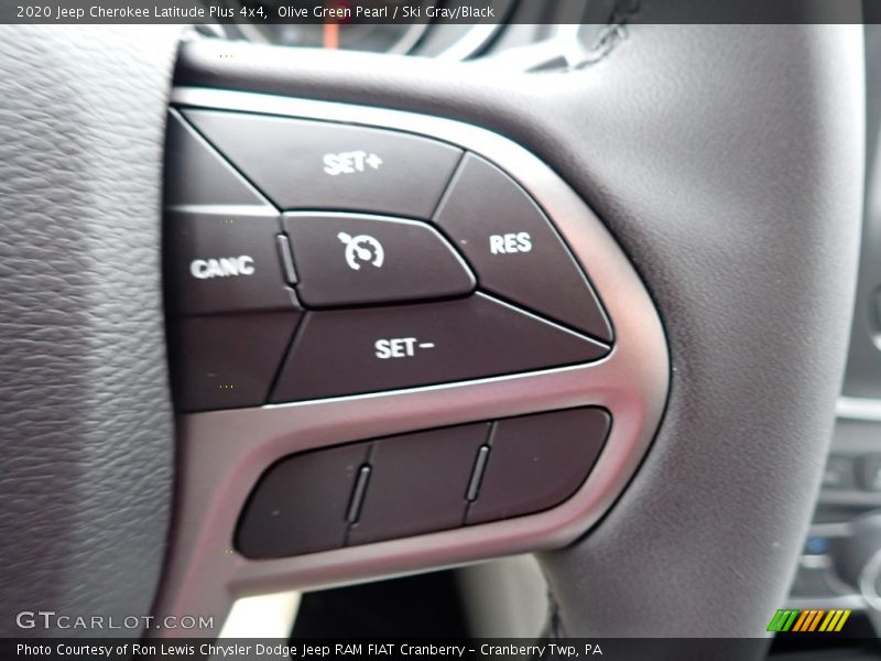 Olive Green Pearl / Ski Gray/Black 2020 Jeep Cherokee Latitude Plus 4x4