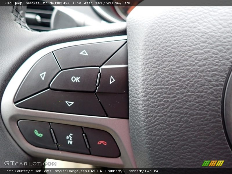 Olive Green Pearl / Ski Gray/Black 2020 Jeep Cherokee Latitude Plus 4x4