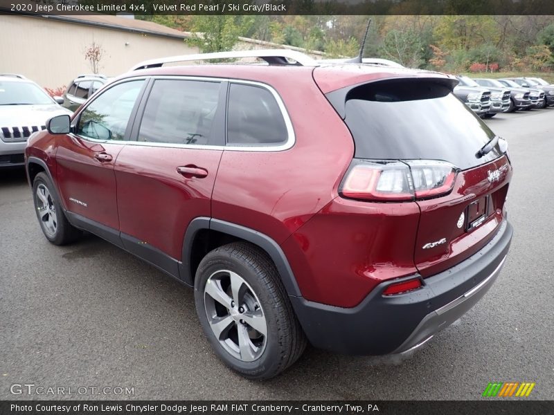 Velvet Red Pearl / Ski Gray/Black 2020 Jeep Cherokee Limited 4x4
