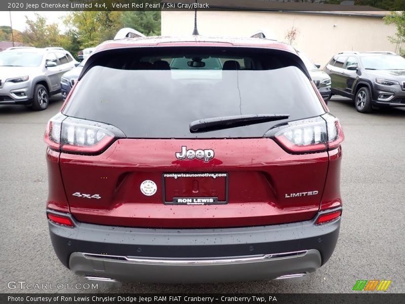 Velvet Red Pearl / Ski Gray/Black 2020 Jeep Cherokee Limited 4x4