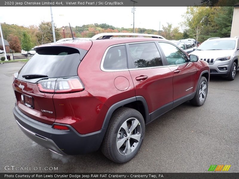 Velvet Red Pearl / Ski Gray/Black 2020 Jeep Cherokee Limited 4x4