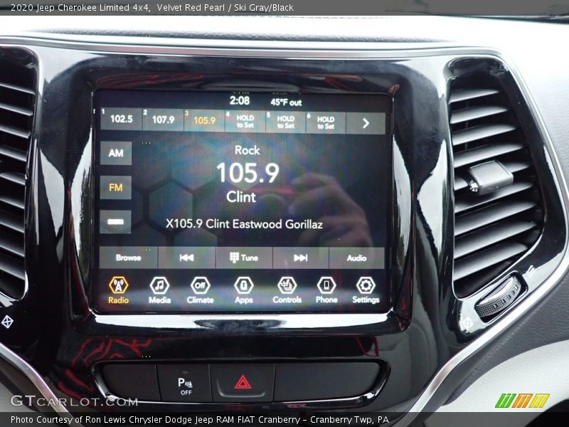 Velvet Red Pearl / Ski Gray/Black 2020 Jeep Cherokee Limited 4x4