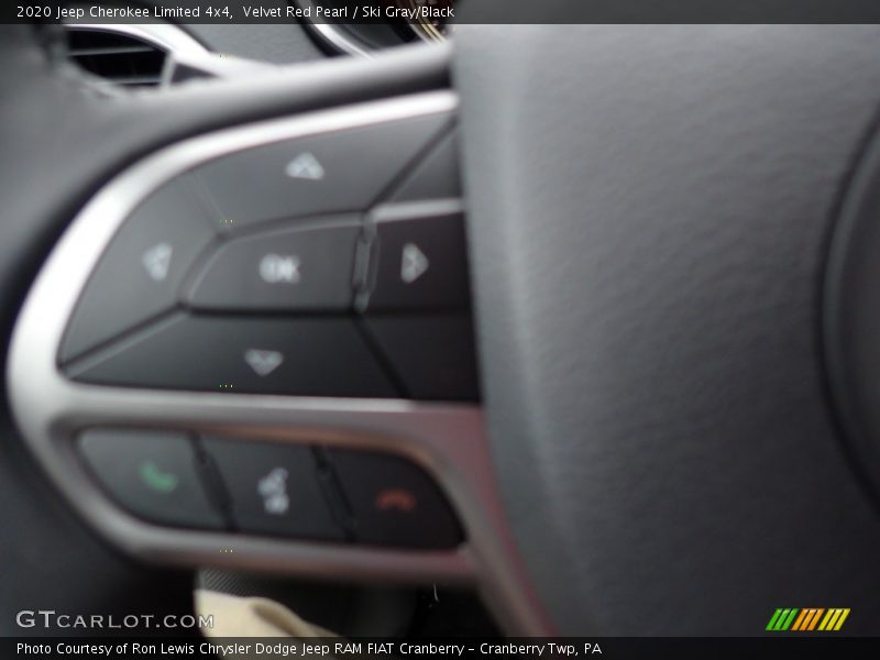 Velvet Red Pearl / Ski Gray/Black 2020 Jeep Cherokee Limited 4x4