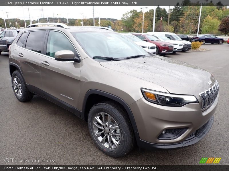 Light Brownstone Pearl / Ski Gray/Black 2020 Jeep Cherokee Latitude Plus 4x4