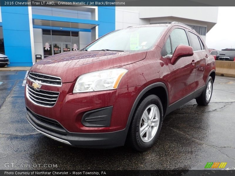 Crimson Metallic / Jet Black/Brownstone 2016 Chevrolet Trax LT AWD