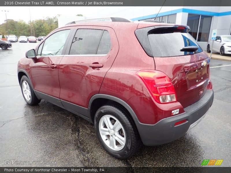 Crimson Metallic / Jet Black/Brownstone 2016 Chevrolet Trax LT AWD