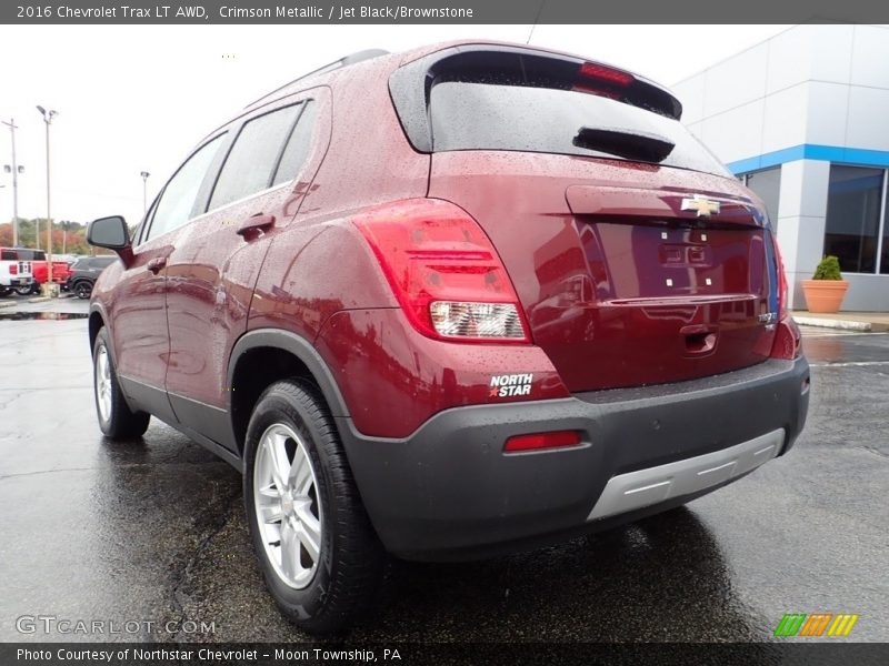 Crimson Metallic / Jet Black/Brownstone 2016 Chevrolet Trax LT AWD