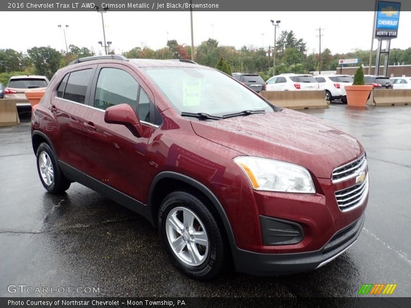Crimson Metallic / Jet Black/Brownstone 2016 Chevrolet Trax LT AWD