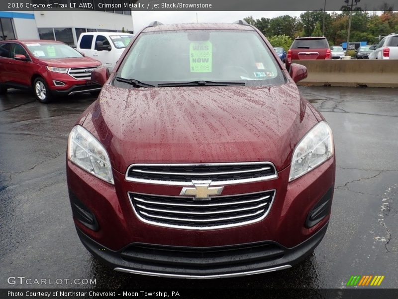 Crimson Metallic / Jet Black/Brownstone 2016 Chevrolet Trax LT AWD