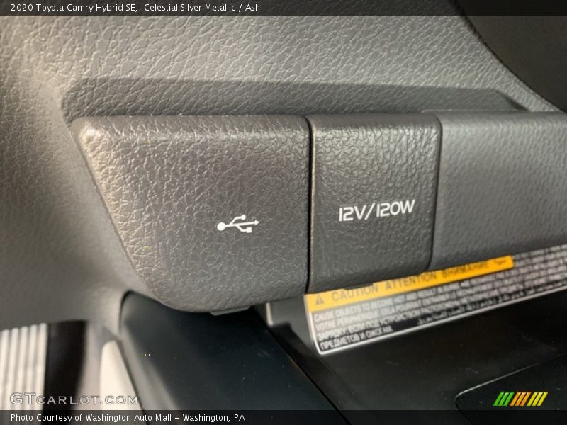 Celestial Silver Metallic / Ash 2020 Toyota Camry Hybrid SE
