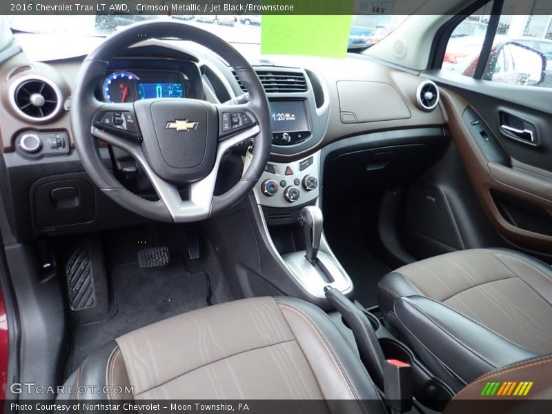 Crimson Metallic / Jet Black/Brownstone 2016 Chevrolet Trax LT AWD