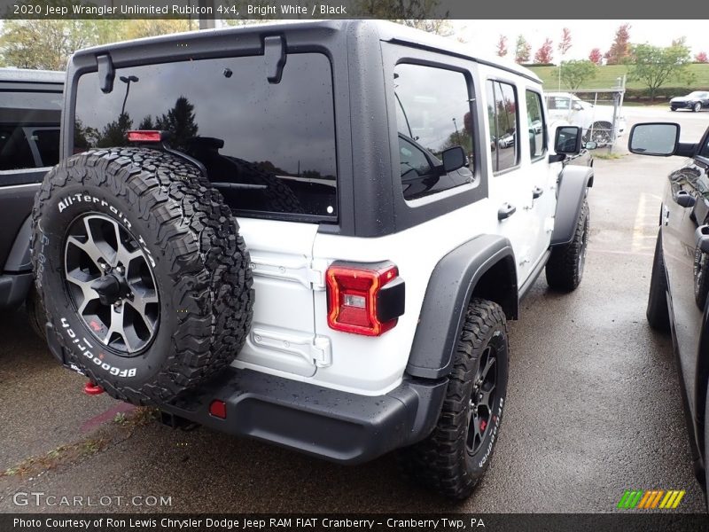 Bright White / Black 2020 Jeep Wrangler Unlimited Rubicon 4x4