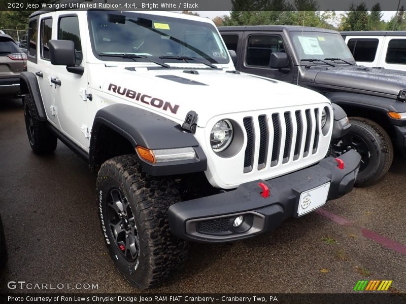 Bright White / Black 2020 Jeep Wrangler Unlimited Rubicon 4x4