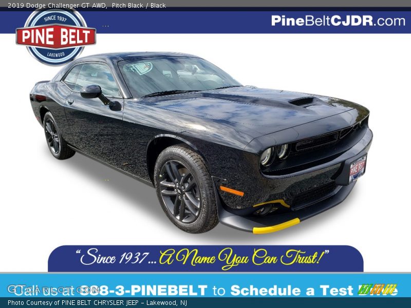 Pitch Black / Black 2019 Dodge Challenger GT AWD
