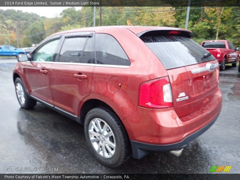 Sunset / Medium Light Stone 2014 Ford Edge Limited