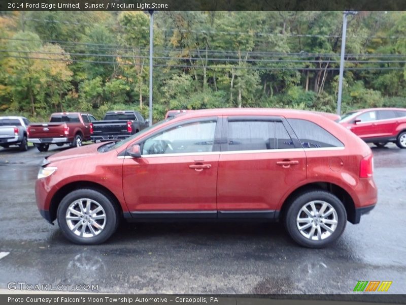 Sunset / Medium Light Stone 2014 Ford Edge Limited