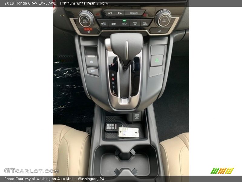 Platinum White Pearl / Ivory 2019 Honda CR-V EX-L AWD
